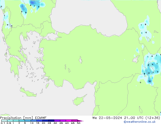 Yağış ECMWF Çar 22.05.2024 00 UTC