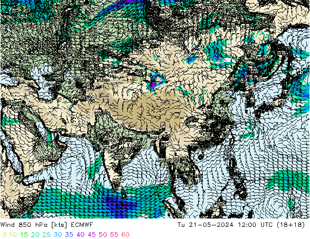 Viento 850 hPa ECMWF mar 21.05.2024 12 UTC