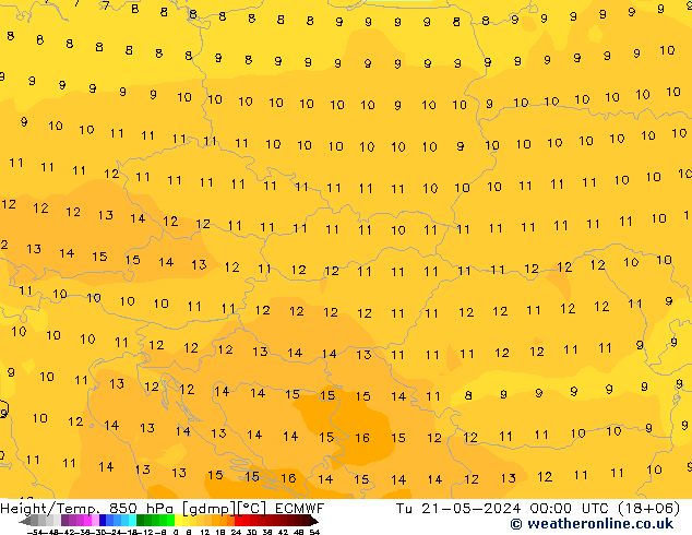 Z500/Rain (+SLP)/Z850 ECMWF Tu 21.05.2024 00 UTC