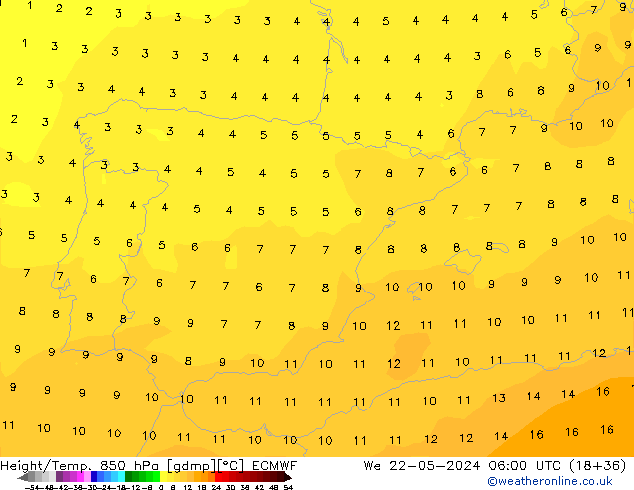 Z500/Rain (+SLP)/Z850 ECMWF śro. 22.05.2024 06 UTC