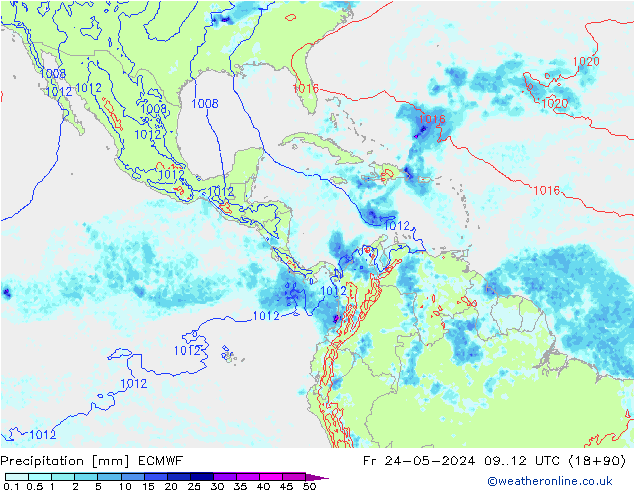 Precipitation ECMWF Fr 24.05.2024 12 UTC