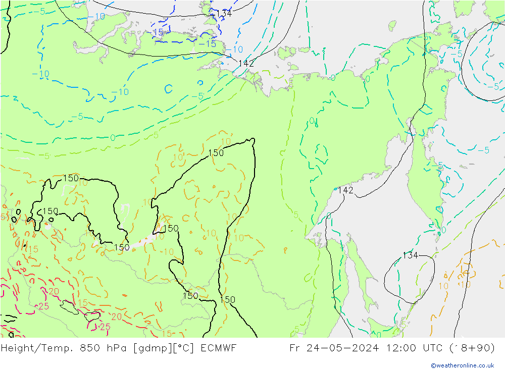 Z500/Rain (+SLP)/Z850 ECMWF Sex 24.05.2024 12 UTC