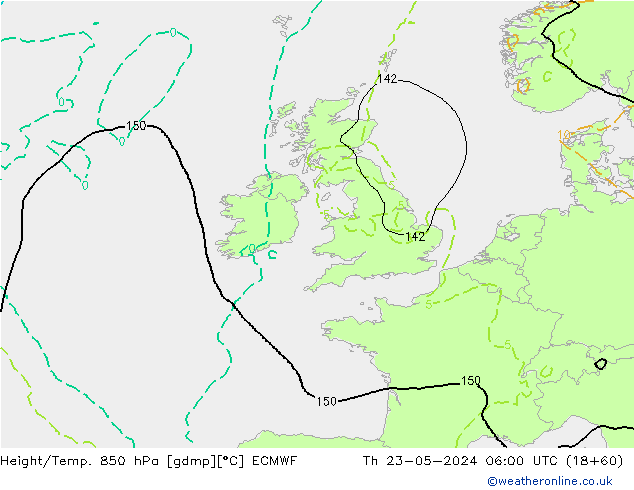 Z500/Rain (+SLP)/Z850 ECMWF Qui 23.05.2024 06 UTC