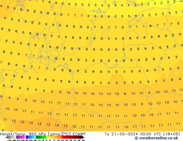 Z500/Rain (+SLP)/Z850 ECMWF mar 21.05.2024 00 UTC