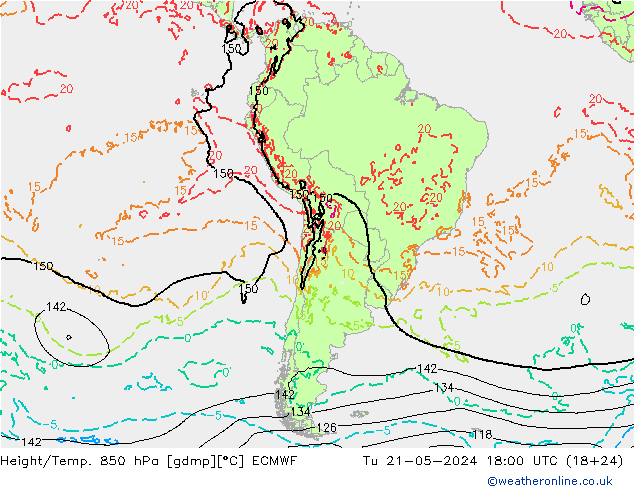 Z500/Rain (+SLP)/Z850 ECMWF Ter 21.05.2024 18 UTC