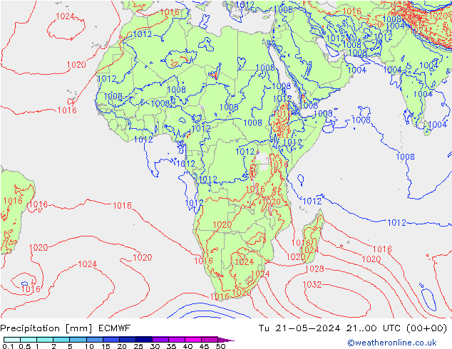 Precipitación ECMWF mar 21.05.2024 00 UTC