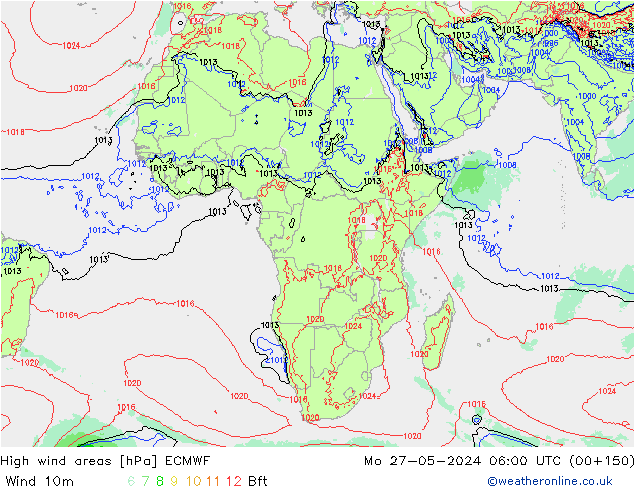 Windvelden ECMWF ma 27.05.2024 06 UTC