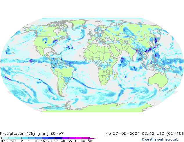 Prec 6h/Wind 10m/950 ECMWF Seg 27.05.2024 12 UTC