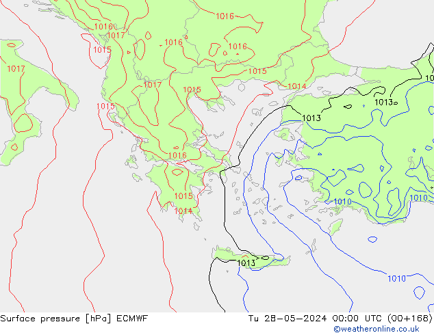 Surface pressure ECMWF Tu 28.05.2024 00 UTC