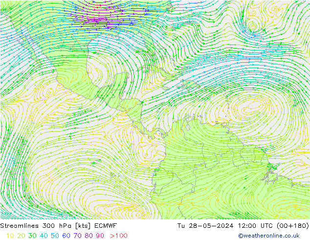 Rüzgar 300 hPa ECMWF Sa 28.05.2024 12 UTC