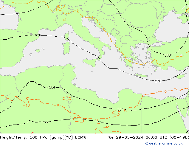 Z500/Rain (+SLP)/Z850 ECMWF ��� 29.05.2024 06 UTC