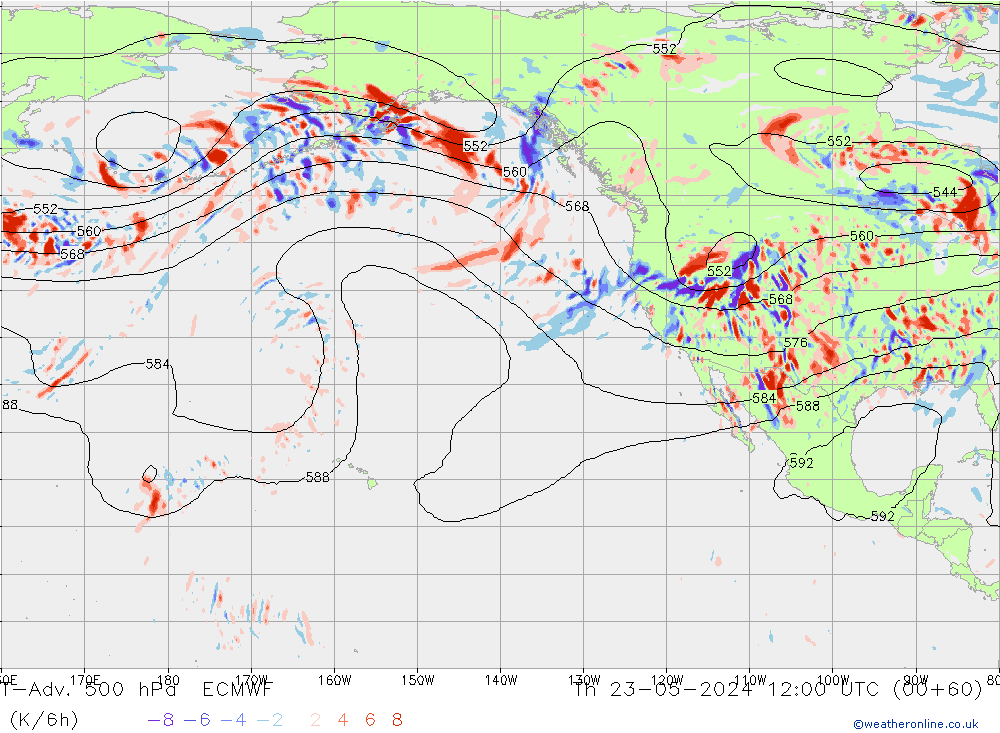 T-Adv. 500 hPa ECMWF do 23.05.2024 12 UTC