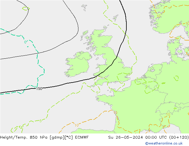 Z500/Rain (+SLP)/Z850 ECMWF Ne 26.05.2024 00 UTC