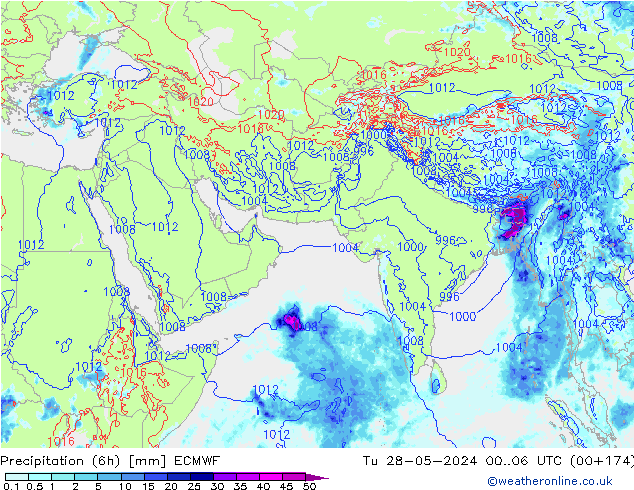 Z500/Rain (+SLP)/Z850 ECMWF mar 28.05.2024 06 UTC