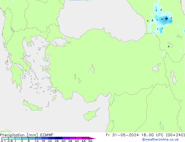 Precipitation ECMWF Fr 31.05.2024 00 UTC