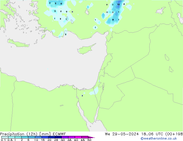 Precipitation (12h) ECMWF St 29.05.2024 06 UTC