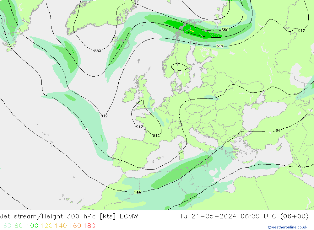 Polarjet ECMWF Di 21.05.2024 06 UTC