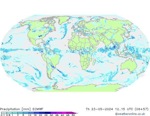 precipitação ECMWF Qui 23.05.2024 15 UTC