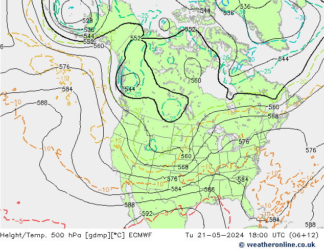 Z500/Rain (+SLP)/Z850 ECMWF mar 21.05.2024 18 UTC