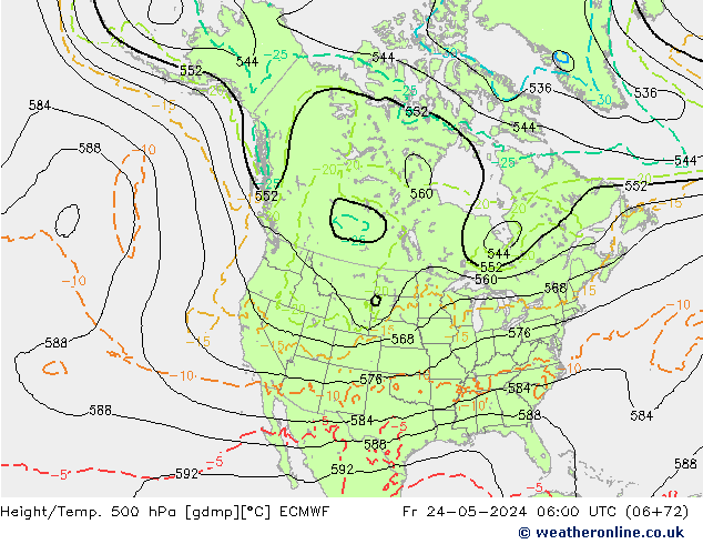 Z500/Rain (+SLP)/Z850 ECMWF Pá 24.05.2024 06 UTC