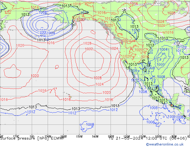 Yer basıncı ECMWF Sa 21.05.2024 12 UTC