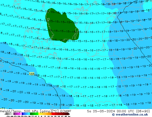 Z500/Regen(+SLP)/Z850 ECMWF za 25.05.2024 00 UTC