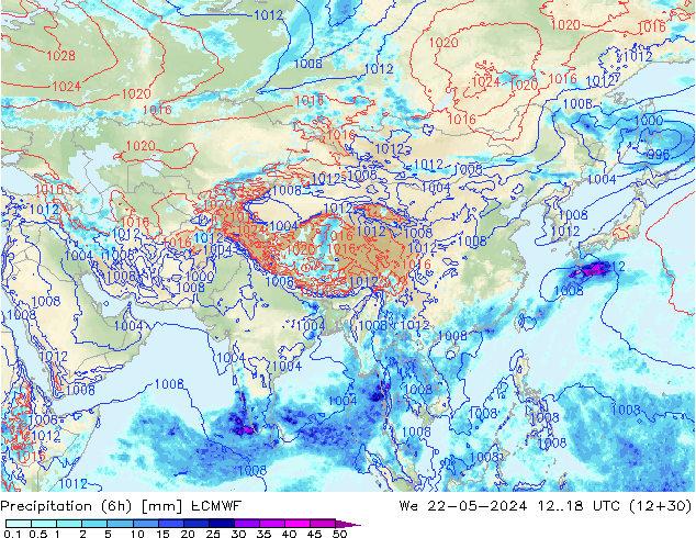 Z500/Rain (+SLP)/Z850 ECMWF śro. 22.05.2024 18 UTC