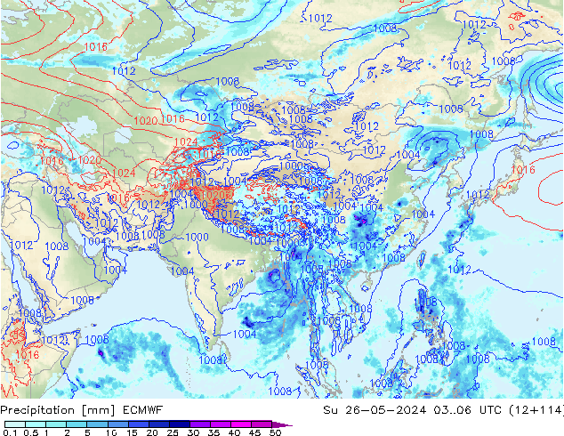 Précipitation ECMWF dim 26.05.2024 06 UTC