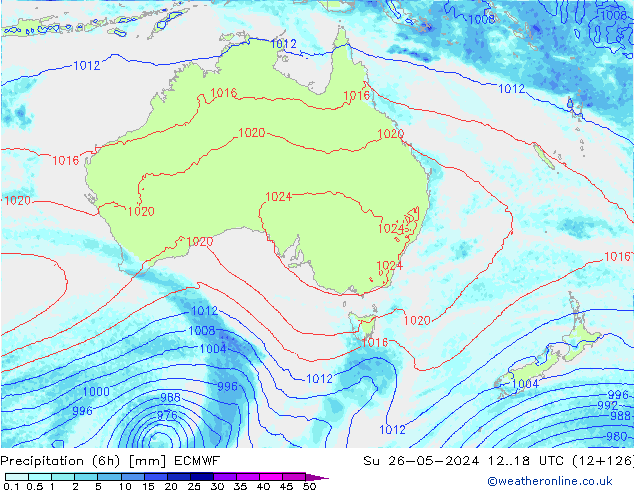 Z500/Rain (+SLP)/Z850 ECMWF nie. 26.05.2024 18 UTC