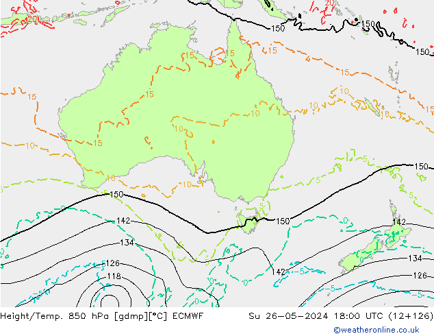 Z500/Rain (+SLP)/Z850 ECMWF nie. 26.05.2024 18 UTC