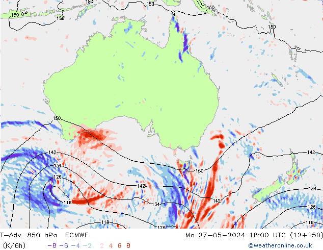 T-Adv. 850 hPa ECMWF Seg 27.05.2024 18 UTC