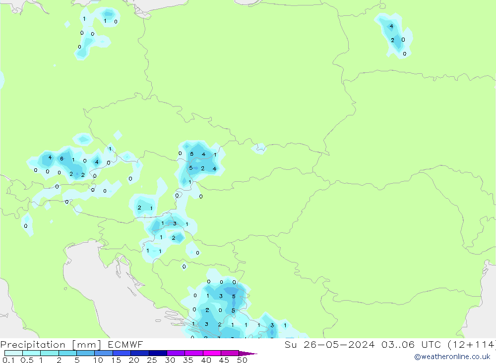 Neerslag ECMWF zo 26.05.2024 06 UTC
