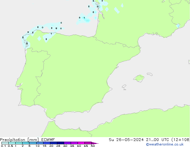 Précipitation ECMWF dim 26.05.2024 00 UTC