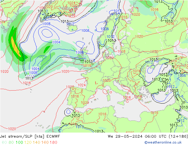 Courant-jet ECMWF mer 29.05.2024 06 UTC