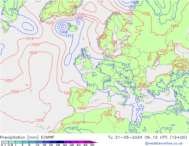 Yağış ECMWF Sa 21.05.2024 12 UTC