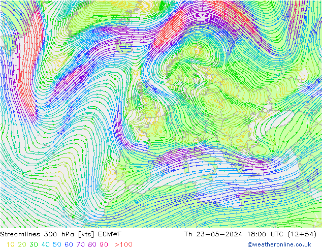  300 hPa ECMWF  23.05.2024 18 UTC