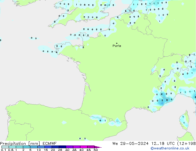 Yağış ECMWF Çar 29.05.2024 18 UTC