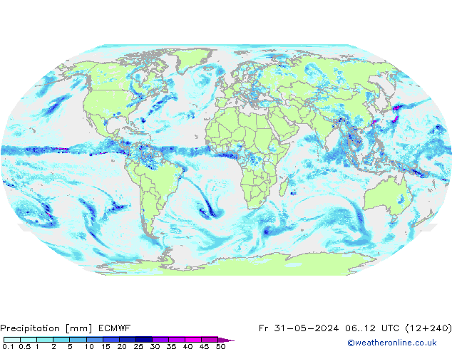 Neerslag ECMWF vr 31.05.2024 12 UTC