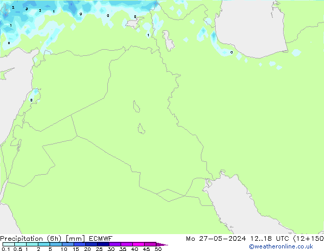 Totale neerslag (6h) ECMWF ma 27.05.2024 18 UTC