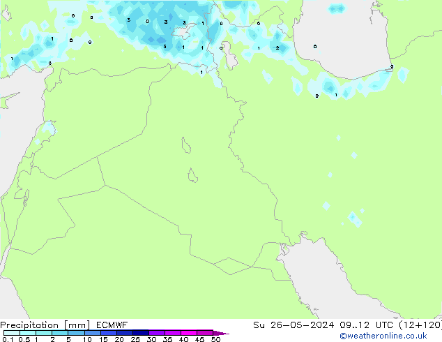 Neerslag ECMWF zo 26.05.2024 12 UTC