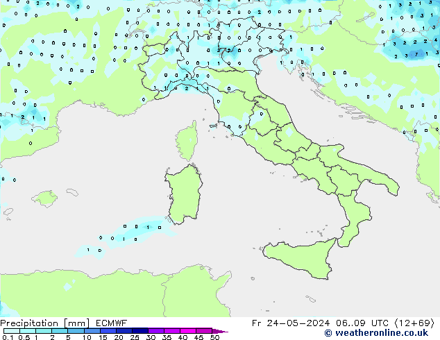 Precipitación ECMWF vie 24.05.2024 09 UTC