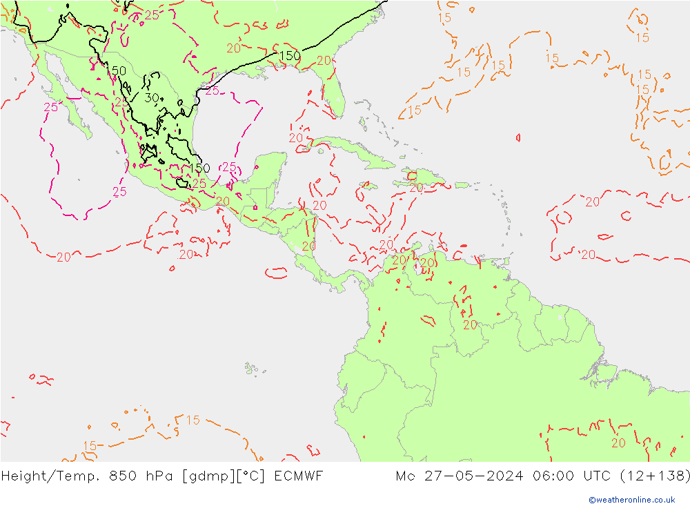 Z500/Regen(+SLP)/Z850 ECMWF ma 27.05.2024 06 UTC