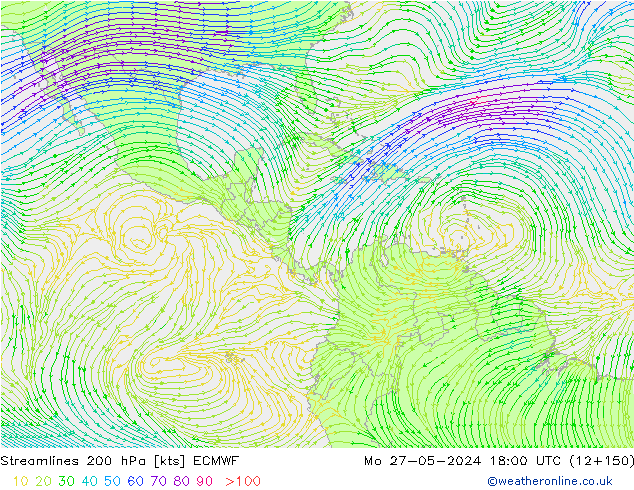 Rüzgar 200 hPa ECMWF Pzt 27.05.2024 18 UTC
