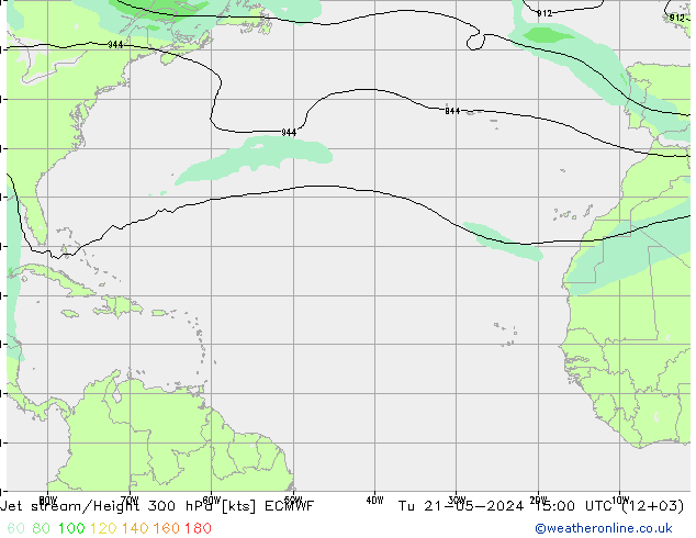 Straalstroom ECMWF di 21.05.2024 15 UTC