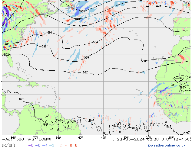 T-Adv. 500 hPa ECMWF Ter 28.05.2024 00 UTC