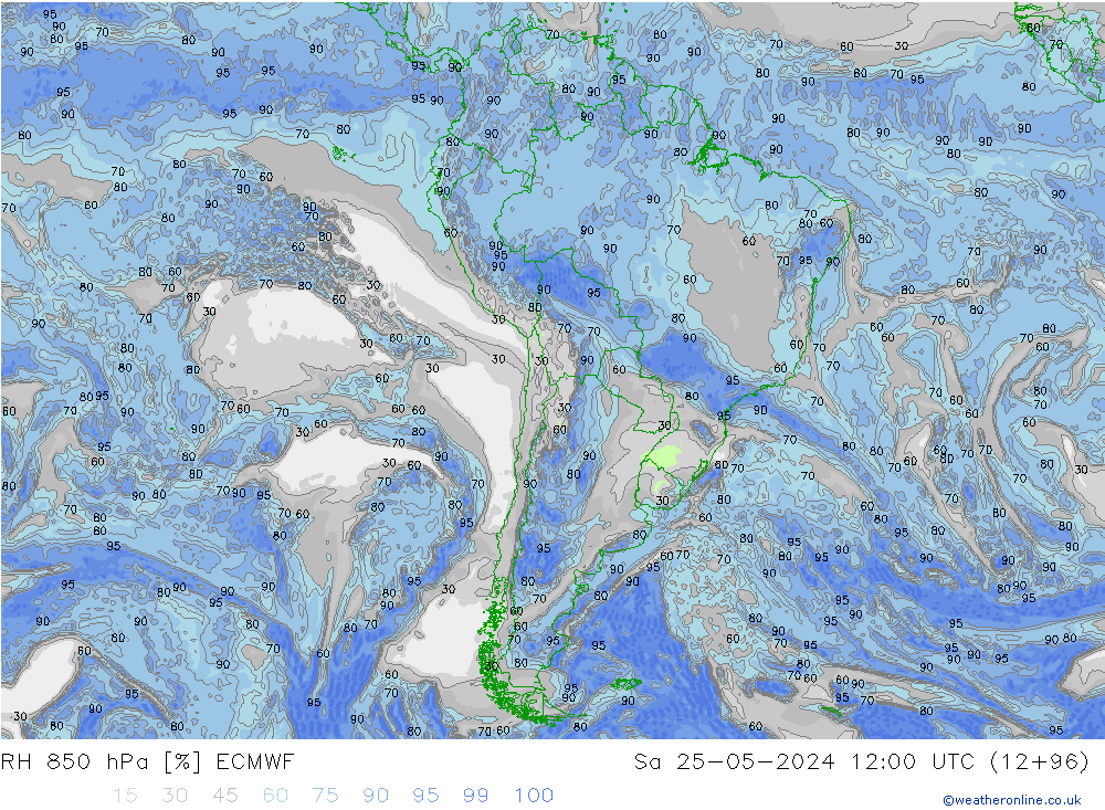 RV 850 hPa ECMWF za 25.05.2024 12 UTC