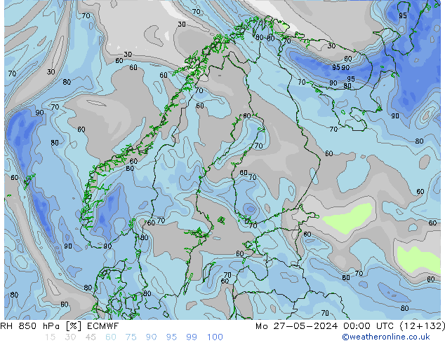 RH 850 hPa ECMWF Po 27.05.2024 00 UTC