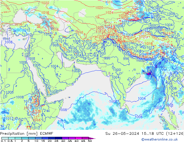 Precipitation ECMWF Su 26.05.2024 18 UTC