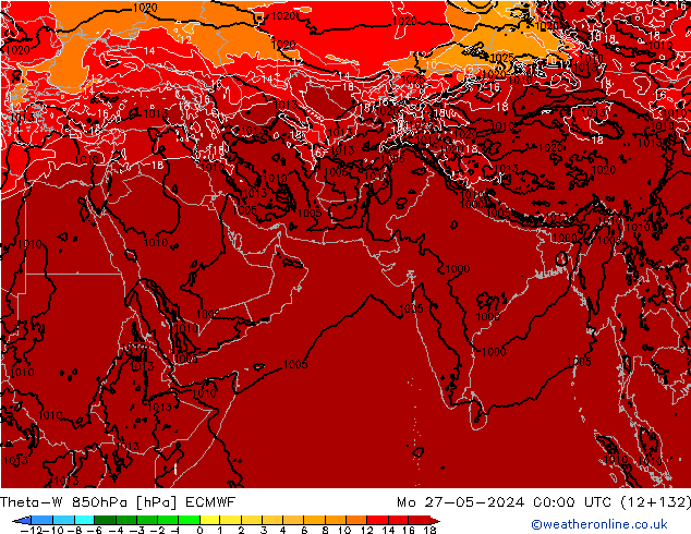 Theta-W 850hPa ECMWF ma 27.05.2024 00 UTC