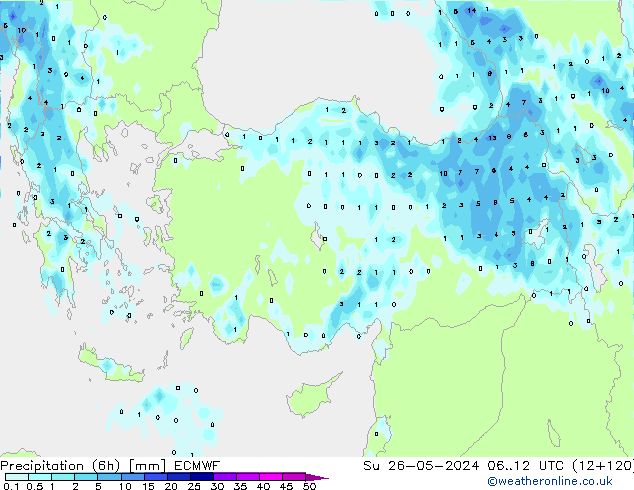 Z500/Rain (+SLP)/Z850 ECMWF Su 26.05.2024 12 UTC